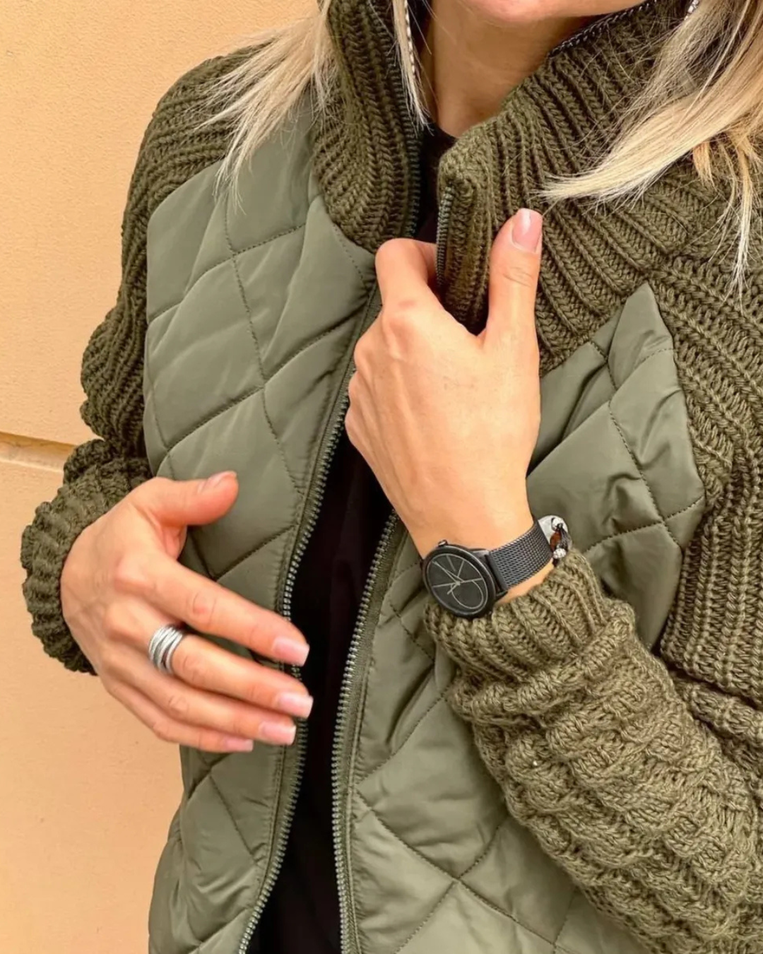 Jachetă casual cu lungi și fermoar pentru bărbați