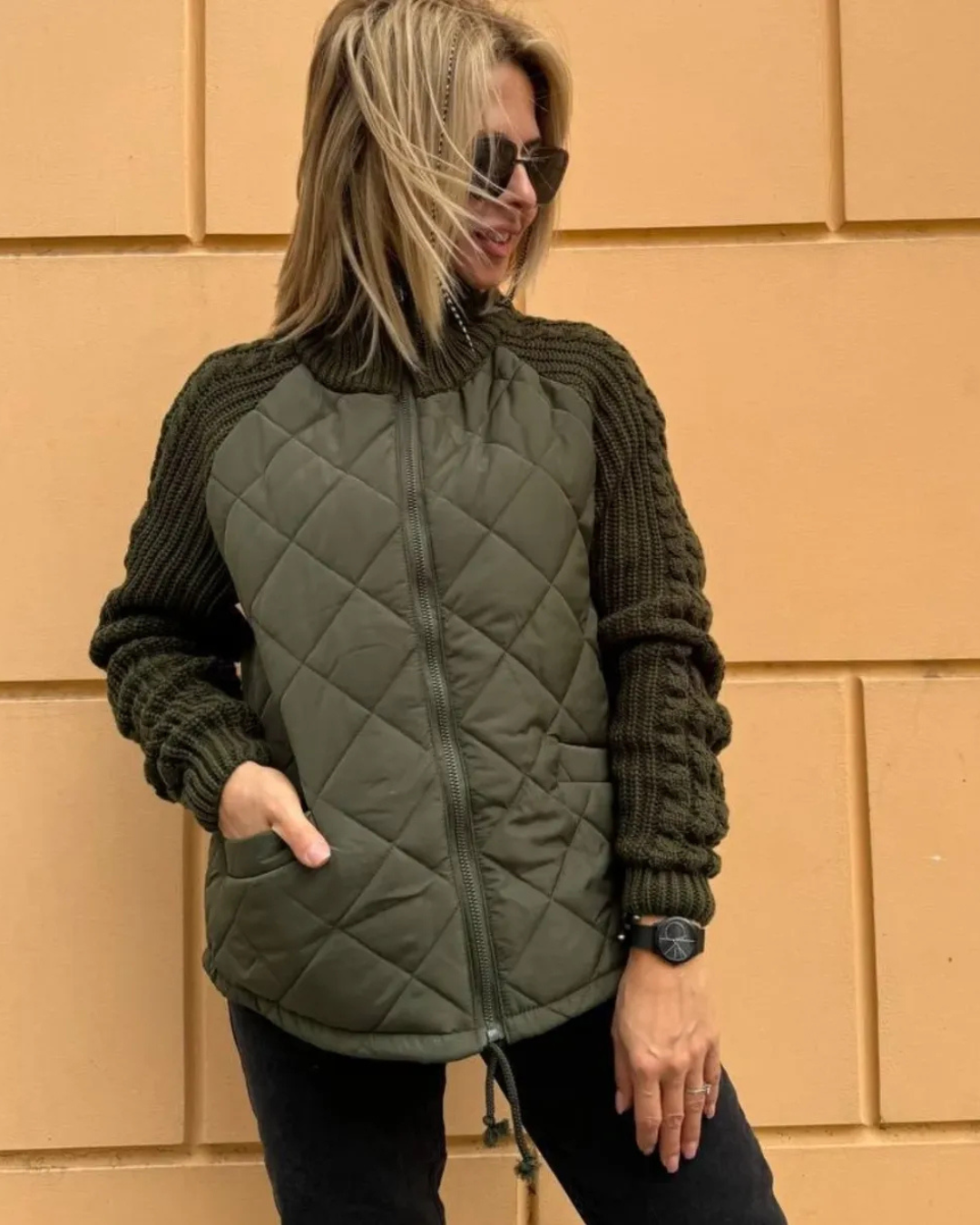 Jachetă casual cu lungi și fermoar pentru bărbați 