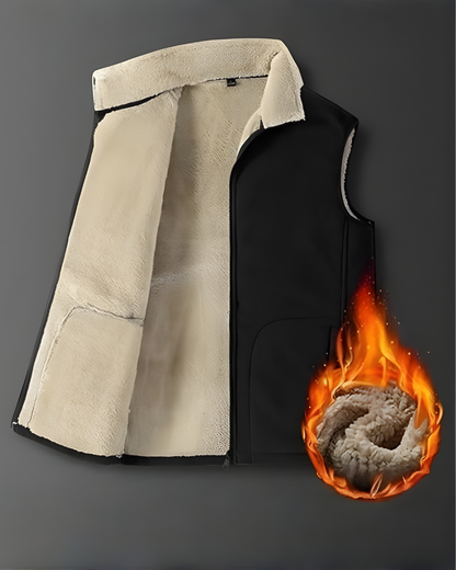 Vestă neagră matlasată cu fermoar – Casual style and comfort® 