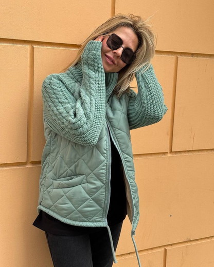 Jachetă casual cu lungi și fermoar pentru bărbați 