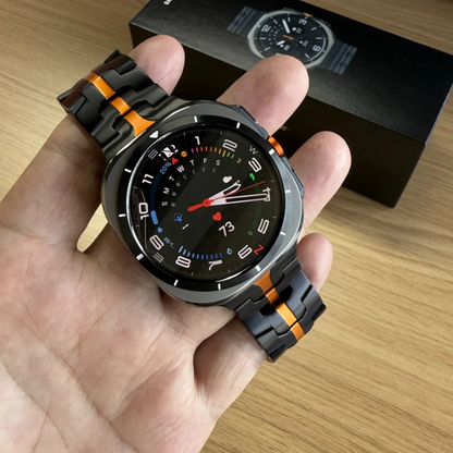 Ceas sportiv cu rea din titan futuristic și funcțional