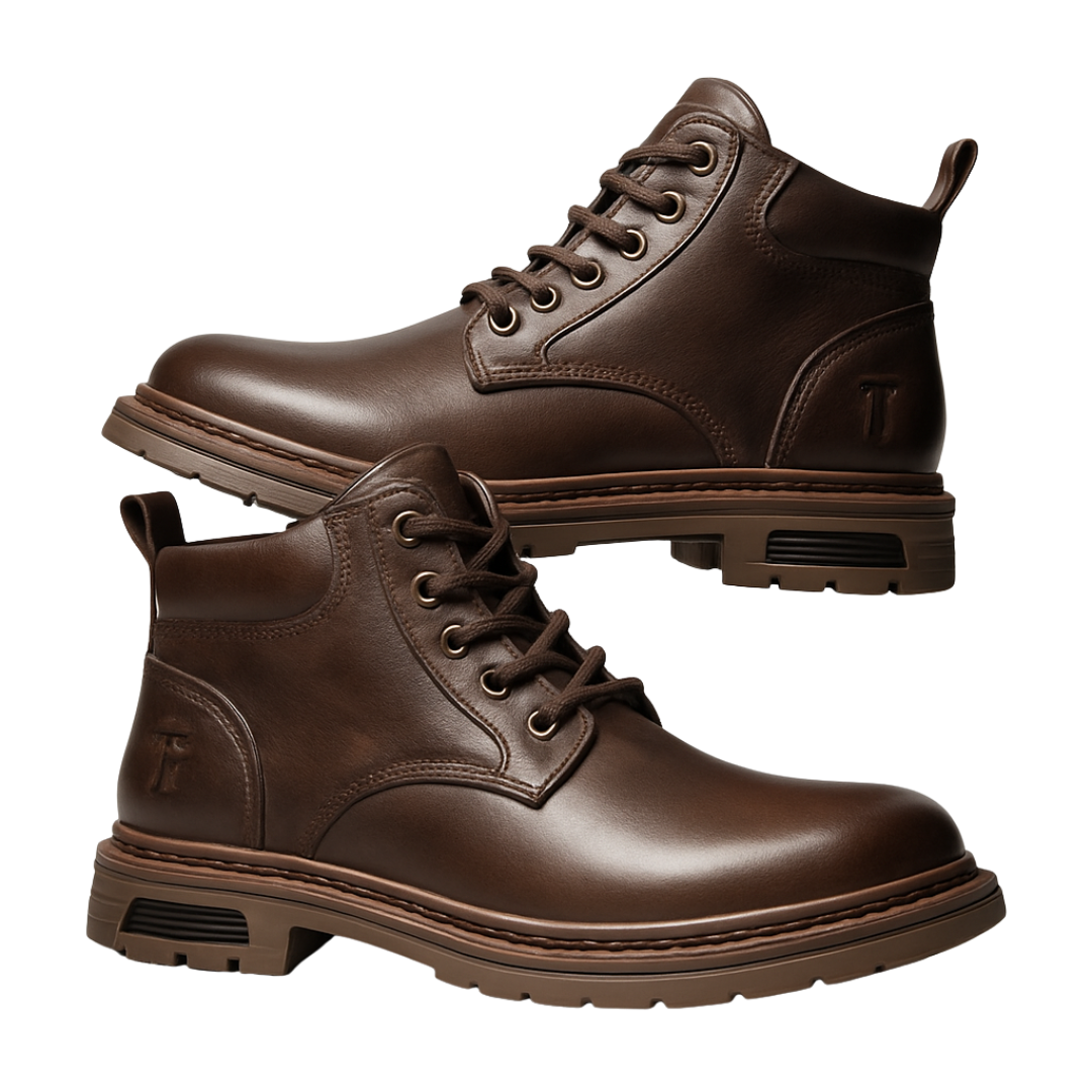 Bocanci barbați în stil militar cu talpă robust 