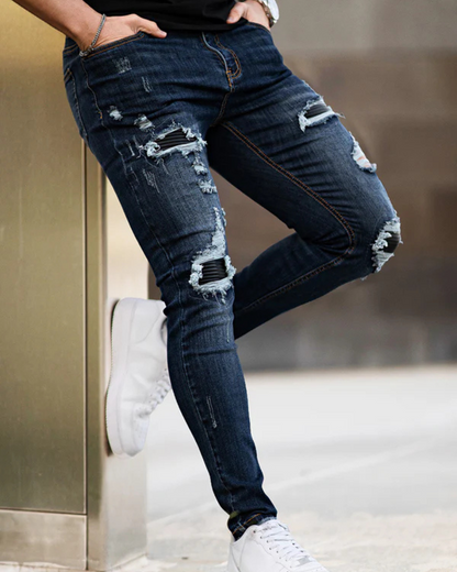 Blugi Slim Fit Elastici pentru Bărbați 