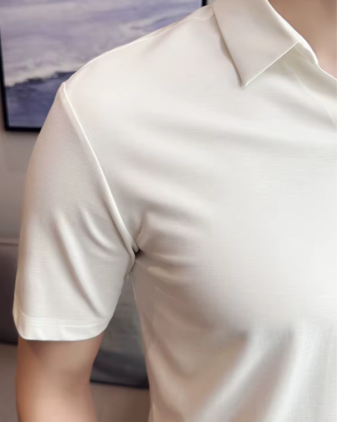 '-Elasticitate Ridicată, Ușoară, Moale și Rezistenta la încrețire Cămașă Polo Pentru Bărbați în Culoare Solidă 