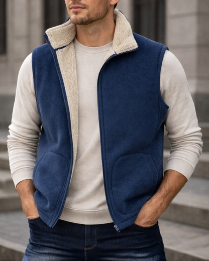 Vestă neagră matlasată cu fermoar – Casual style and comfort® 